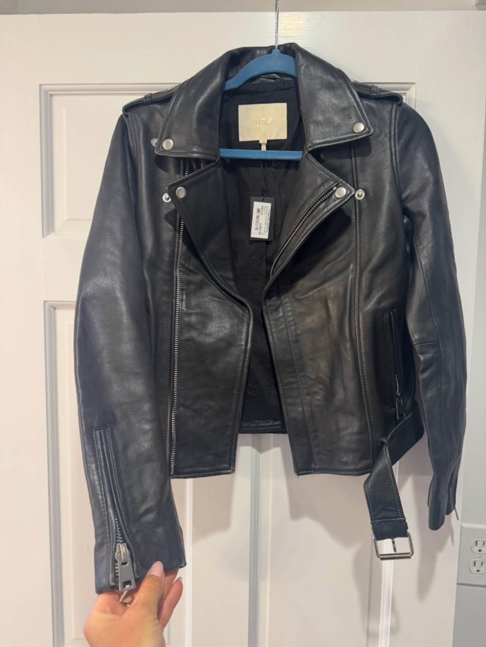 Maje Bubble Leather Jacket | New With Tags | Retail $895